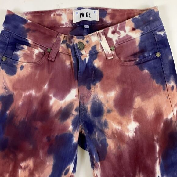 Paige Tie Dye Skinny Jeans D30 - Picture 4 of 7